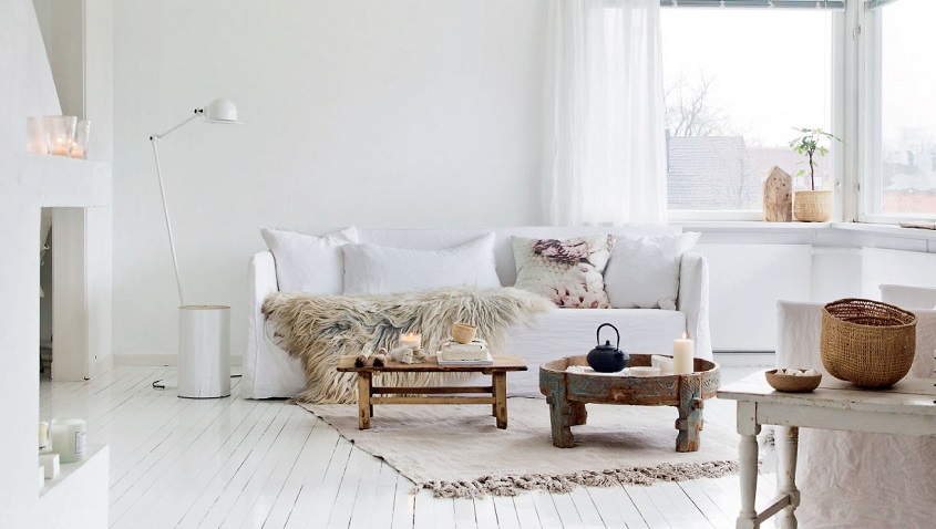Hygge white interiors