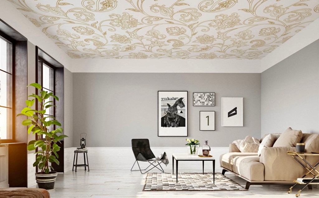 Decorating the Ceiling with&nbsp;Wallpaper
