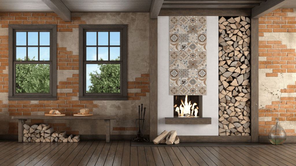 Decorating a Wall with a Fireplace